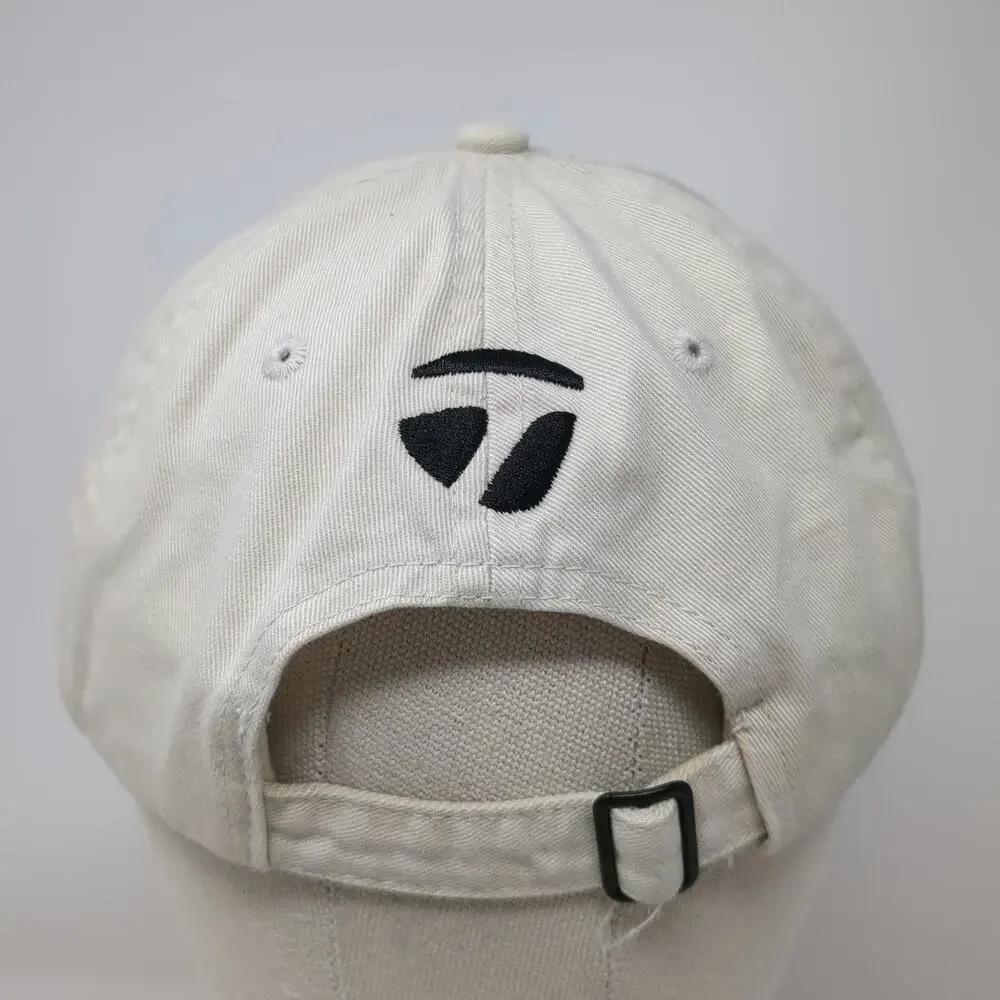 TaylorMade Baseball Cap Beige One Size Adjustable Slideback Cotton Golf Hat